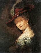 Portrait of the Young Saskia xfg REMBRANDT Harmenszoon van Rijn